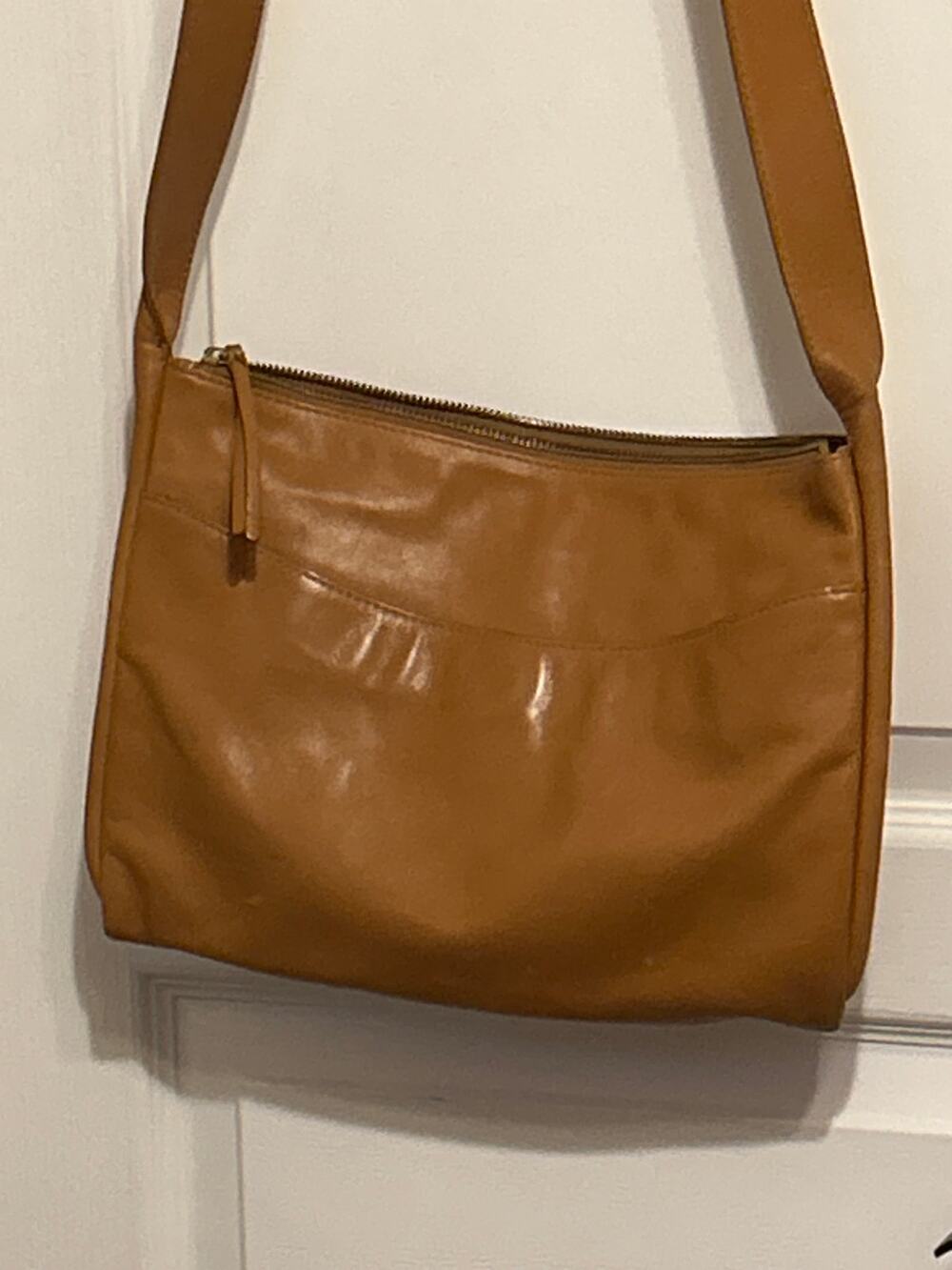 Skagen Denmark Genuine Leather Crossbody Cognac Brown Purse